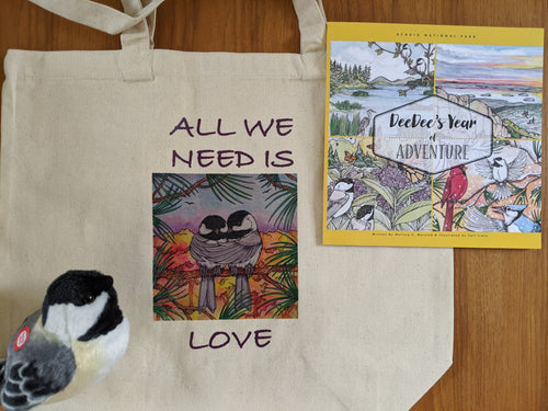 Canvas Bag, DeeDee's Acadia Adventure and Chickadee